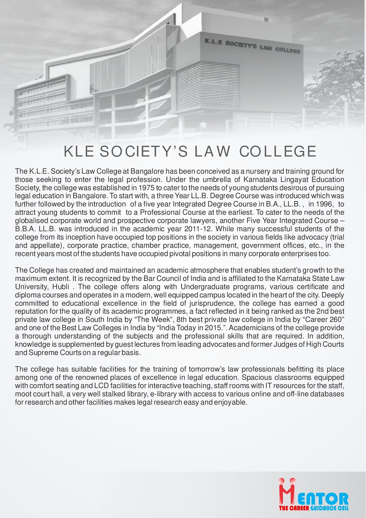 kle law college research paper