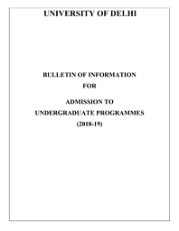 DU Admission Bulletin 2018