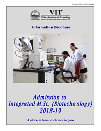 Integrated M.Sc. Brochure