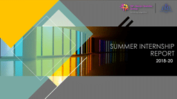 Summer Intership Brochure