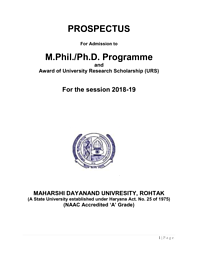 M.Phil./Ph.D. Programme Prospectus