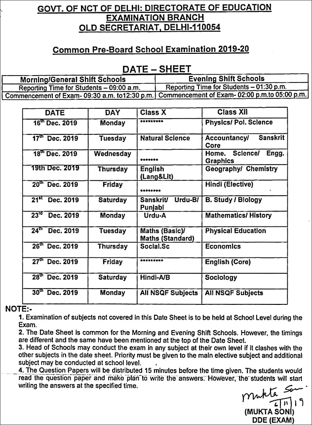 CBSE Class 12 Dates (Released), Syllabus, Marking Scheme and Sample Papers